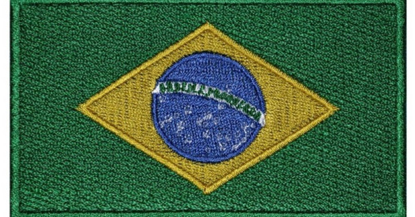 ブラジル国旗刺繍ハンドメイドの国高品質パッチ＃2